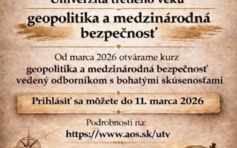 Otvárame nový kurz geopolitika a národná bezpečnosť