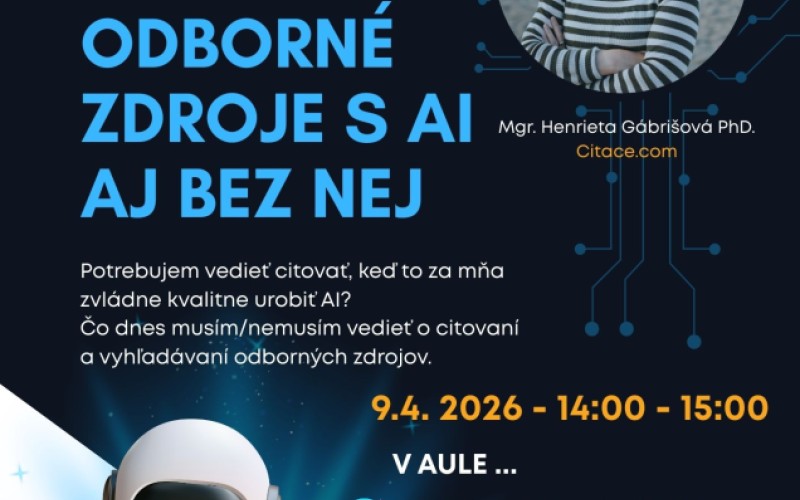 Pozvánka na odbornú prednášku