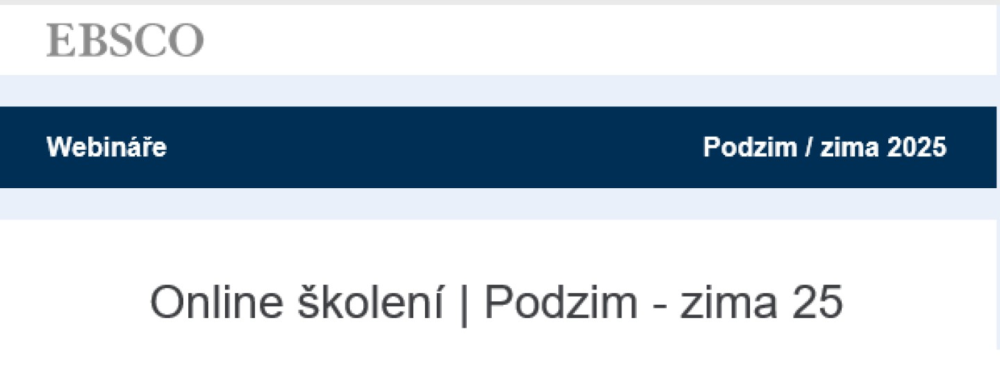 EBSCO - webináre (jeseň - zima 2025)