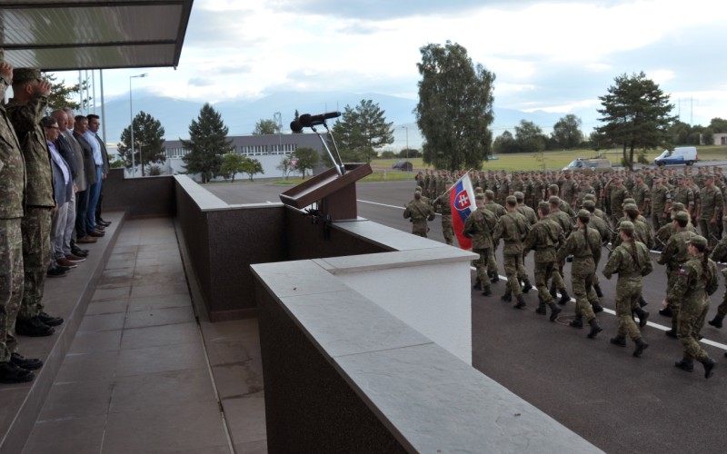 Ceremonial gathering of professional soldiers and SVK AFA employees on the 81st anniversary of the Slovak National Movement and the 33rd anniversary of the adoption of the Constitution of the Slovak Republic, September 2nd 2025